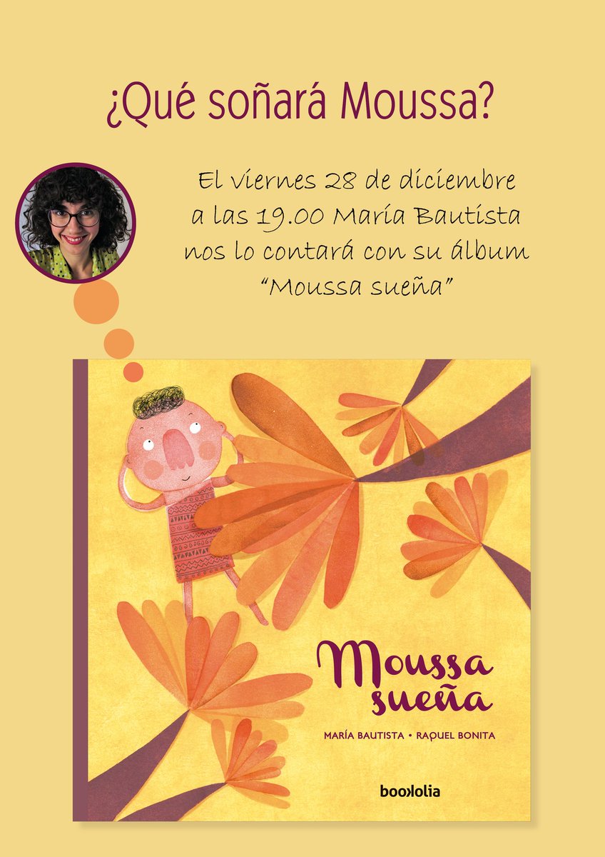 bookolia's tweet photo. Hoy a las 19.00 en el #salondellibro en @CondeDuqueMAD estaremos con @Mariarayas que nos contará "Moussa sueña" mientras proyectamos las ilustraciones del libro realizadas por @rblazquezf
¿Quién se apunta? https://t.co/53foOxPcsc