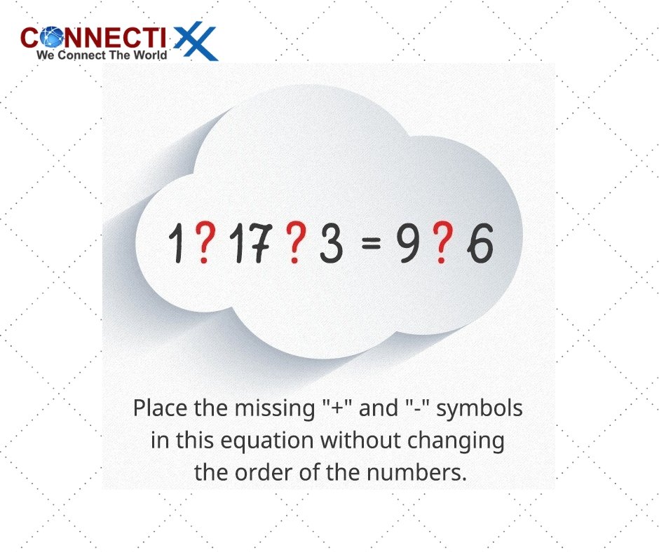 Connectixx's tweet photo. Lets solve this puzzle and sharpen your mind
#mathematics #problemsolving #fun #puzzle #connectixx https://t.co/jlWgGxSG3j