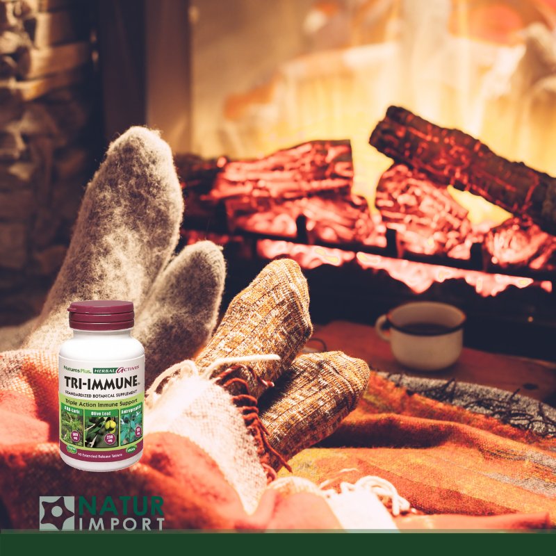 NaturImport's tweet photo. Apoya tus defensas en los días más fríos del año con Tri-Immune de Nature's Plus. 
Un potente aliado para tus defensas a base de extractos botánicos, vitamina C y zinc, que te ayudarán a frenar las primeras molestias y recaídas por el frío.
https://t.co/y5MqJREmTQ https://t.co/kp4VFhOigY