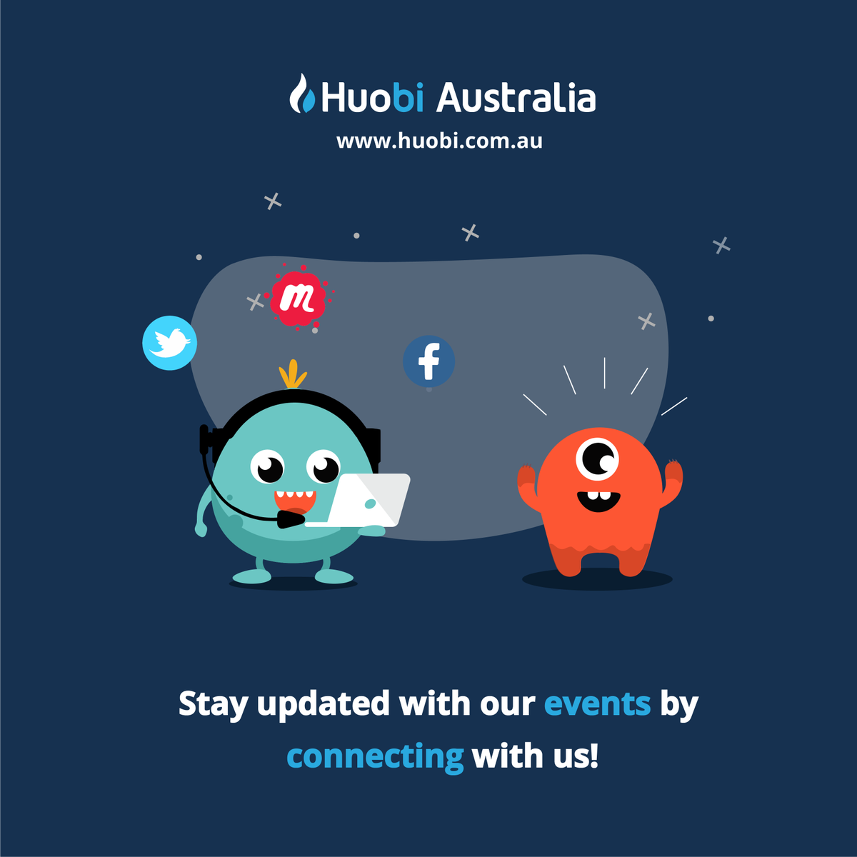 We organise and sponsor events to help foster the Australian crypto and blockchain ecosystem.

Connect with us on:
👉Meetup: meetup.com/Huobi-Australi…
👉Telegram: lnkd.in/gSrADKK
👉Website: huobi.com.au/notice 

#cryptocurrency #crypto #blockchain #huobiau #event