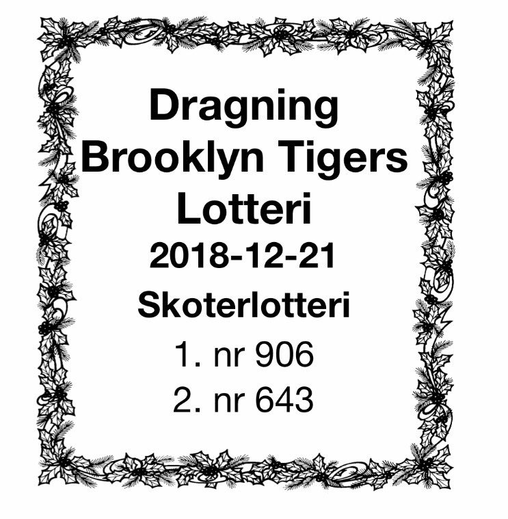 brooklyntigers's tweet photo. Grattis till vinnarna. https://t.co/BJ59VMjxKI