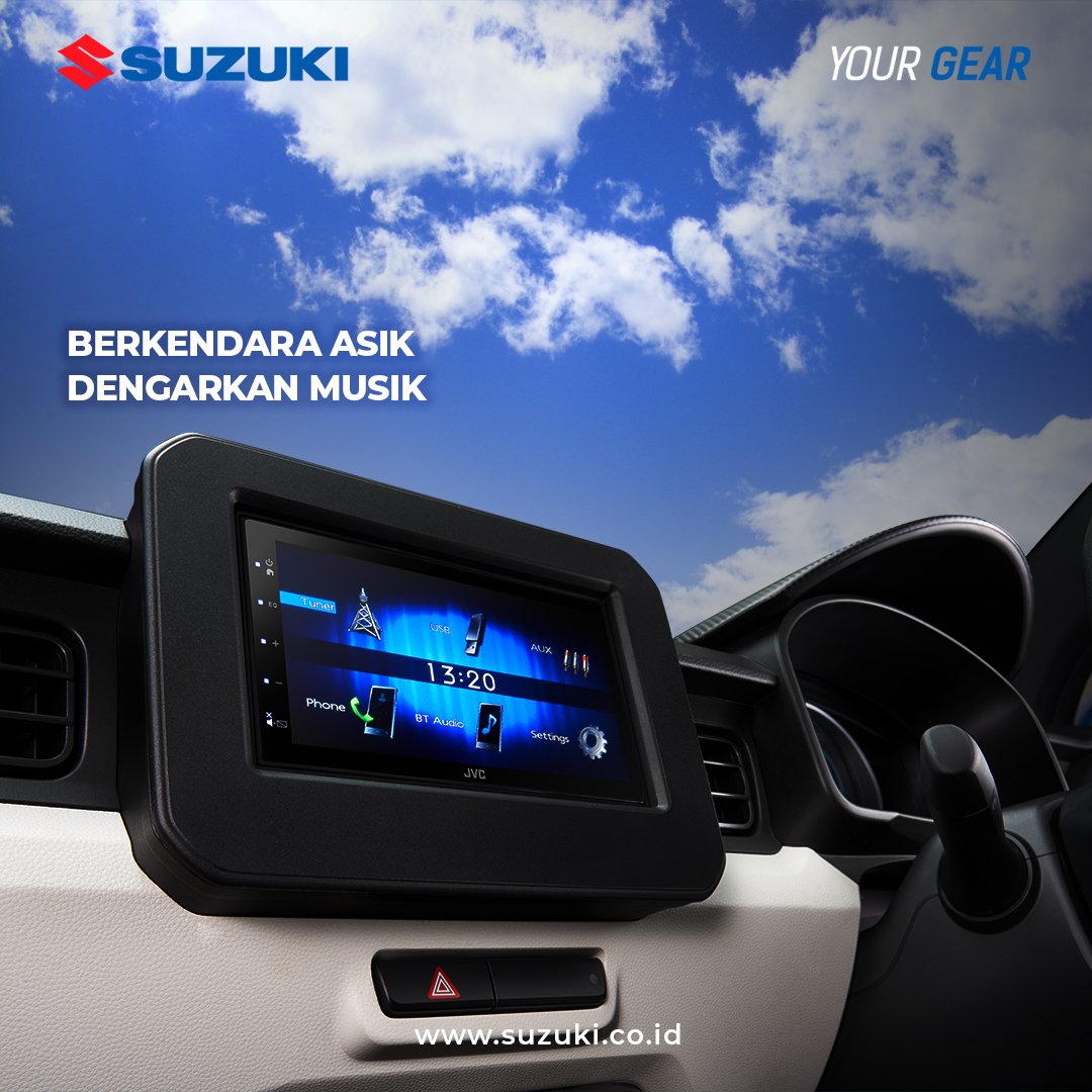 SuzukiIndonesia's tweet photo. Saat berkendara, paling asik mendengarkan musik ya, Suzuki Family. Di Suzuki Ignis GX sudah tersedia Audio Touch Screen dan dapat terhubung dengan smartphone kamu melalui koneksi bluetooth.
#SuzukiIndonesia #Ignis #GearToIgnite https://t.co/LAMpwHEa3v