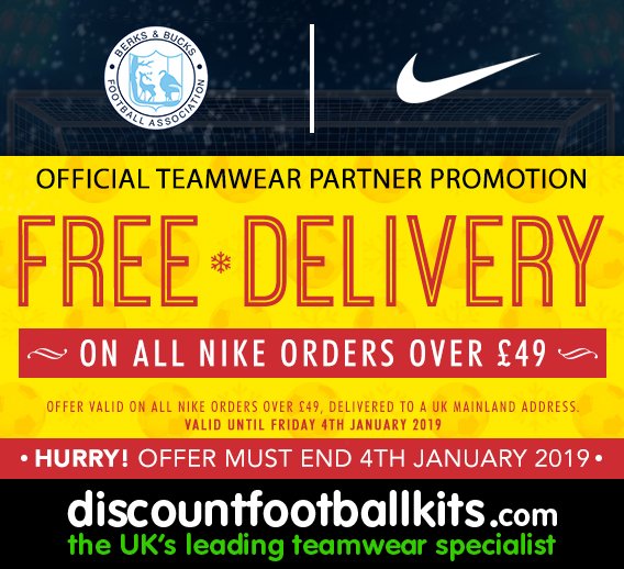 We have partnered with our Official Teamwear retailer <a href="/DiscountFK/">Discount Football Kits</a> to bring you this great promotion!

🚚 Receive FREE DELIVERY on all Nike orders over £49 when delivered to a UK mainland address.

🎁 Hurry though, this offer will expire soon.
➡️ discountfootballkits.com