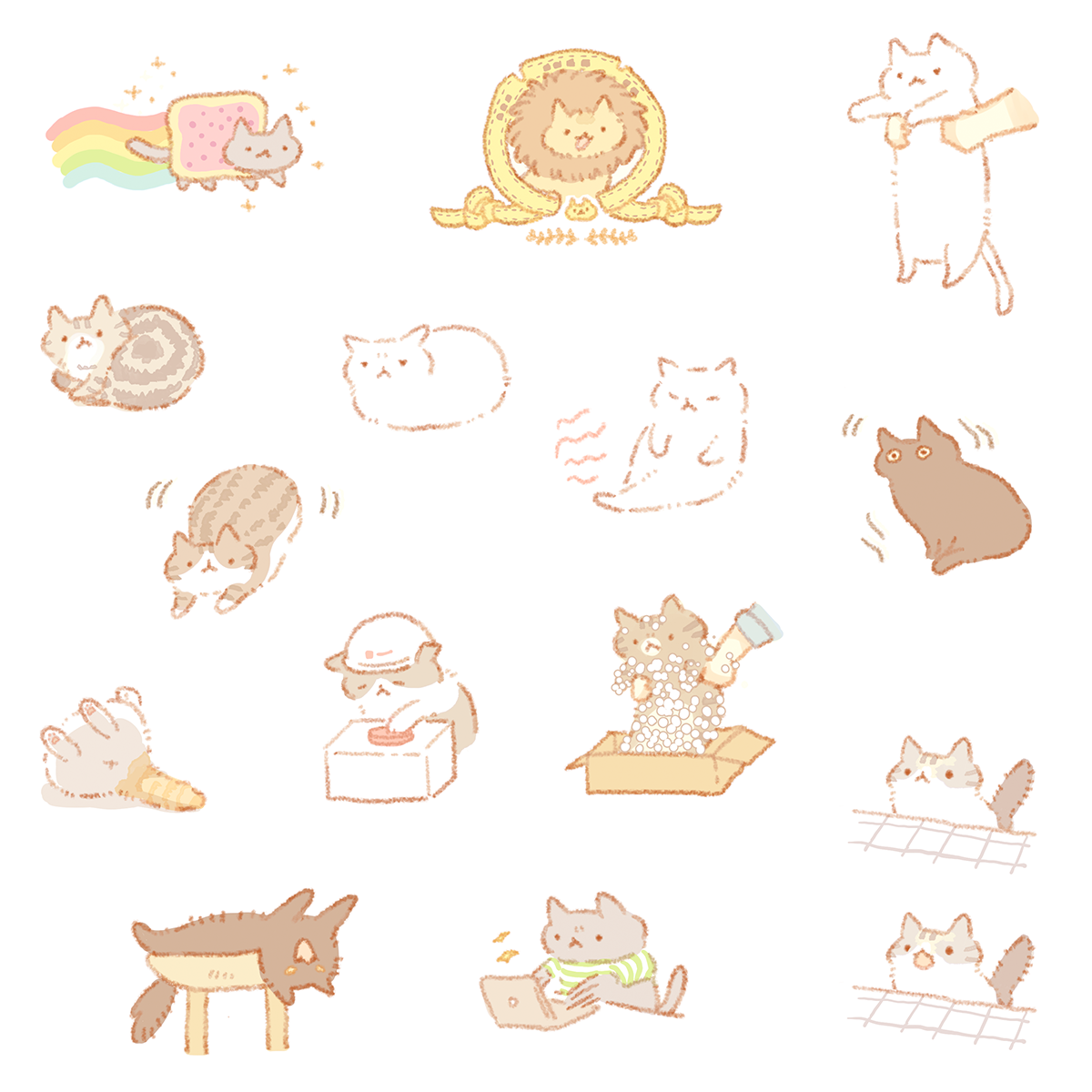 woon___illust's tweet photo. 인터넷에서 유명한 고양이들 ✨🐈✨ https://t.co/G2N3U5fEsV