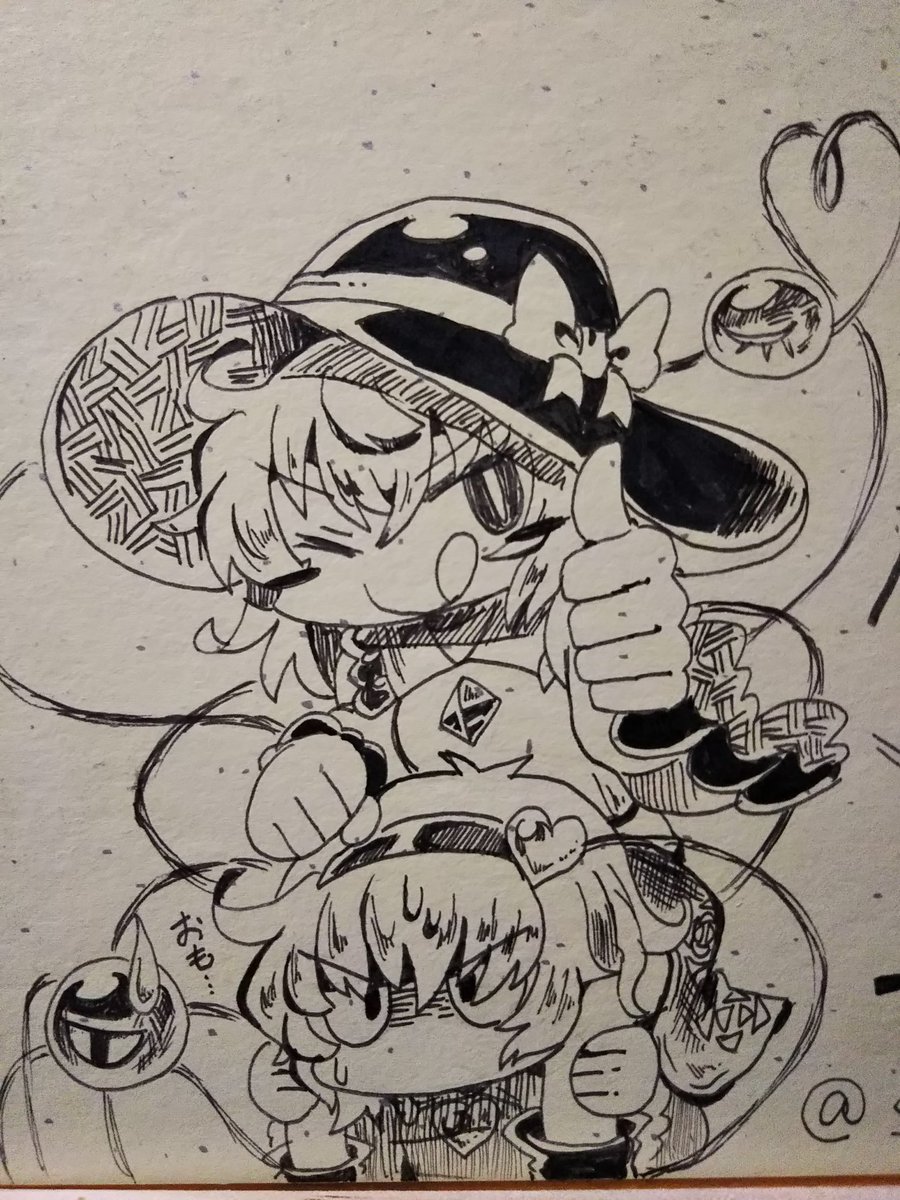 色紙の裏にもちょこっと描いた! 