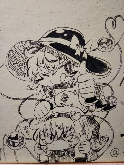 色紙の裏にもちょこっと描いた! 