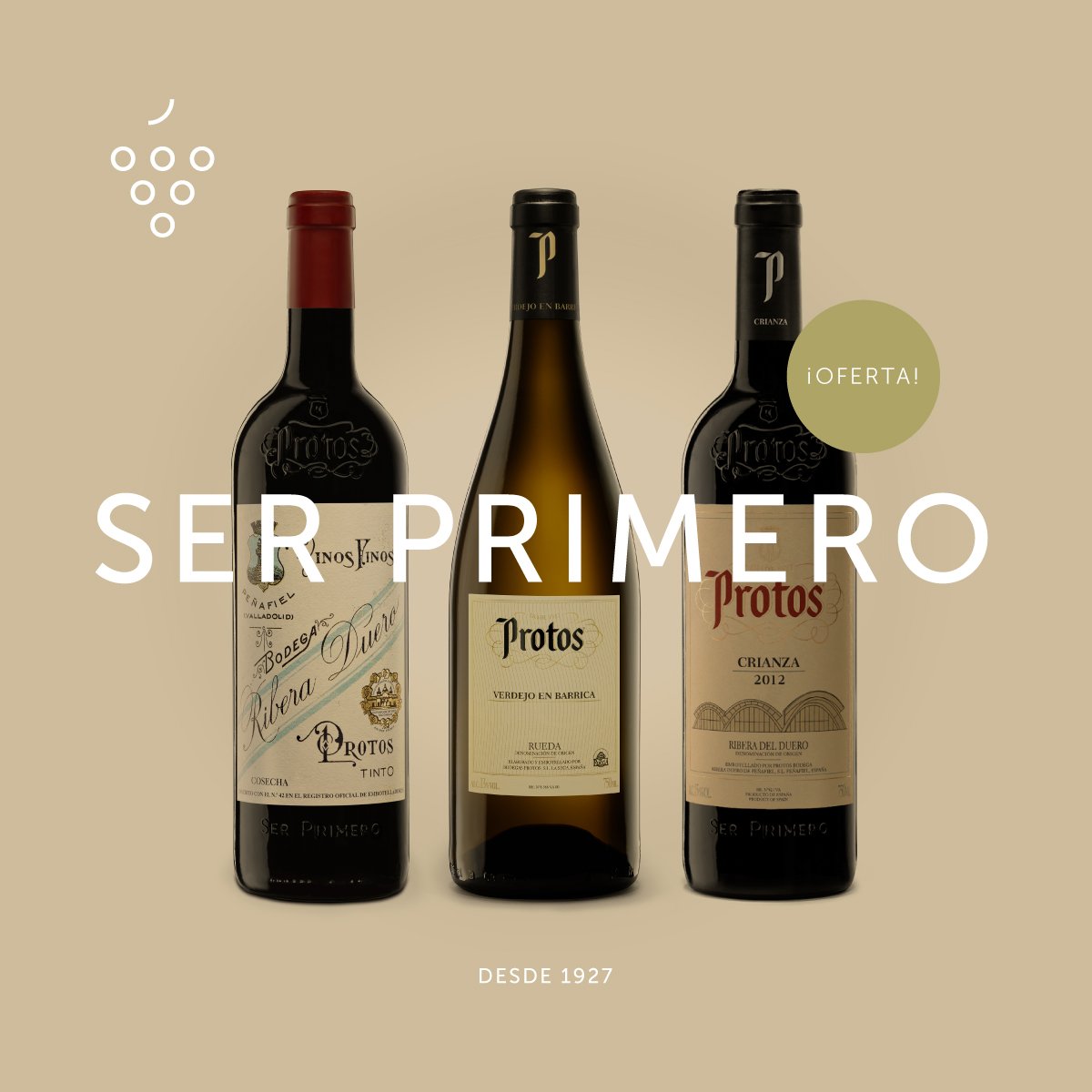 Hoy te animamos a comprar cualquiera de nuestros vinos #protos. 
 #verdejo #crianza y protos 27.
Cada uno de estos vinos #tintos contienen un fresco y elegante gusto con amplios matices. En su crianza disfruta de aromas. 
Elige tu preferido en la #web: 👇
bit.ly/2EP0WEq
