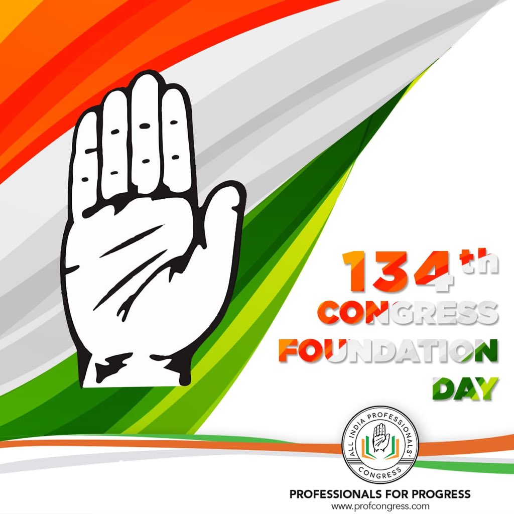 ProfCong's tweet image. AIPC is proud to be part of the Congress Party, which continues to be young in its ethos and ideology!

#CongressFoundationDay