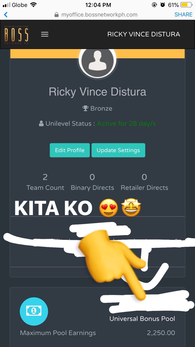 covince2000's tweet image. GUSTO MO MAGKAROON NG PERA KAHIT DI KA ONLINE O OFFLINE KA MAN??? + MAY PACKAGE PA NG SABON AT PERFUME KANG MATATANGAP

KUNG MAY AGINALDO KANG NATANGGAP SA MGA NINONG AT NINANG MO 🤩😁

TARA DM MO KO 🤩🤗

KUNG PROOF MAN SEARCH MO SA INTERNET
👇👇👇

#BossNetwork #BossNetworkInc