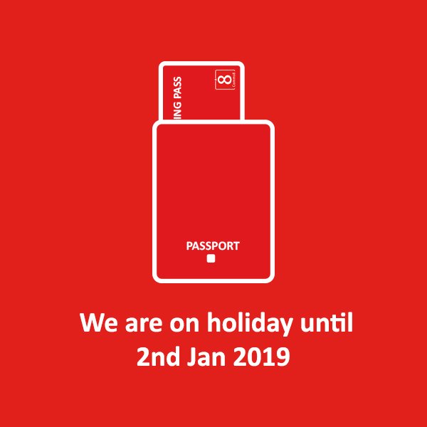 Comms8's tweet photo. Thank you for your support in 2018. We are closed until 2nd Jan 2019. See you soon!
#comms8 https://t.co/ztQuChJDlb