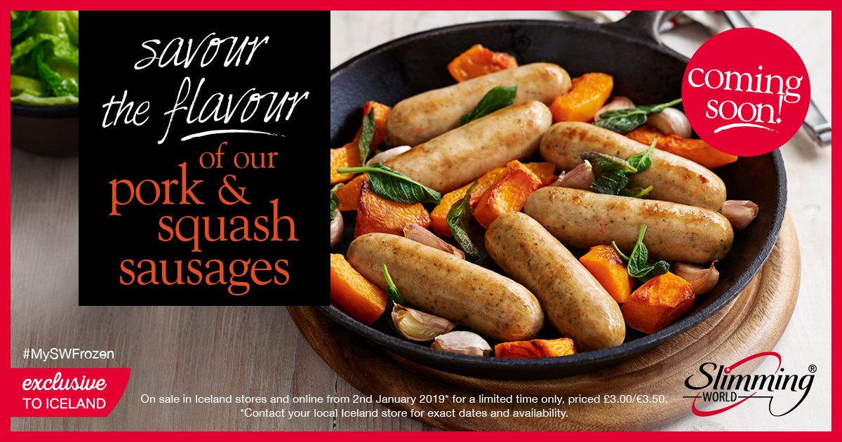 SlimmingWorld's tweet photo. #NewYear, new you, new menu? Get ready to tuck into these Thai fishcakes, squash sausages, chunky chilli, and Nasi Goreng – they’ll be available as part of our #MySWFrozen food range at @IcelandFoods from next week! https://t.co/hy6ilTJEdx