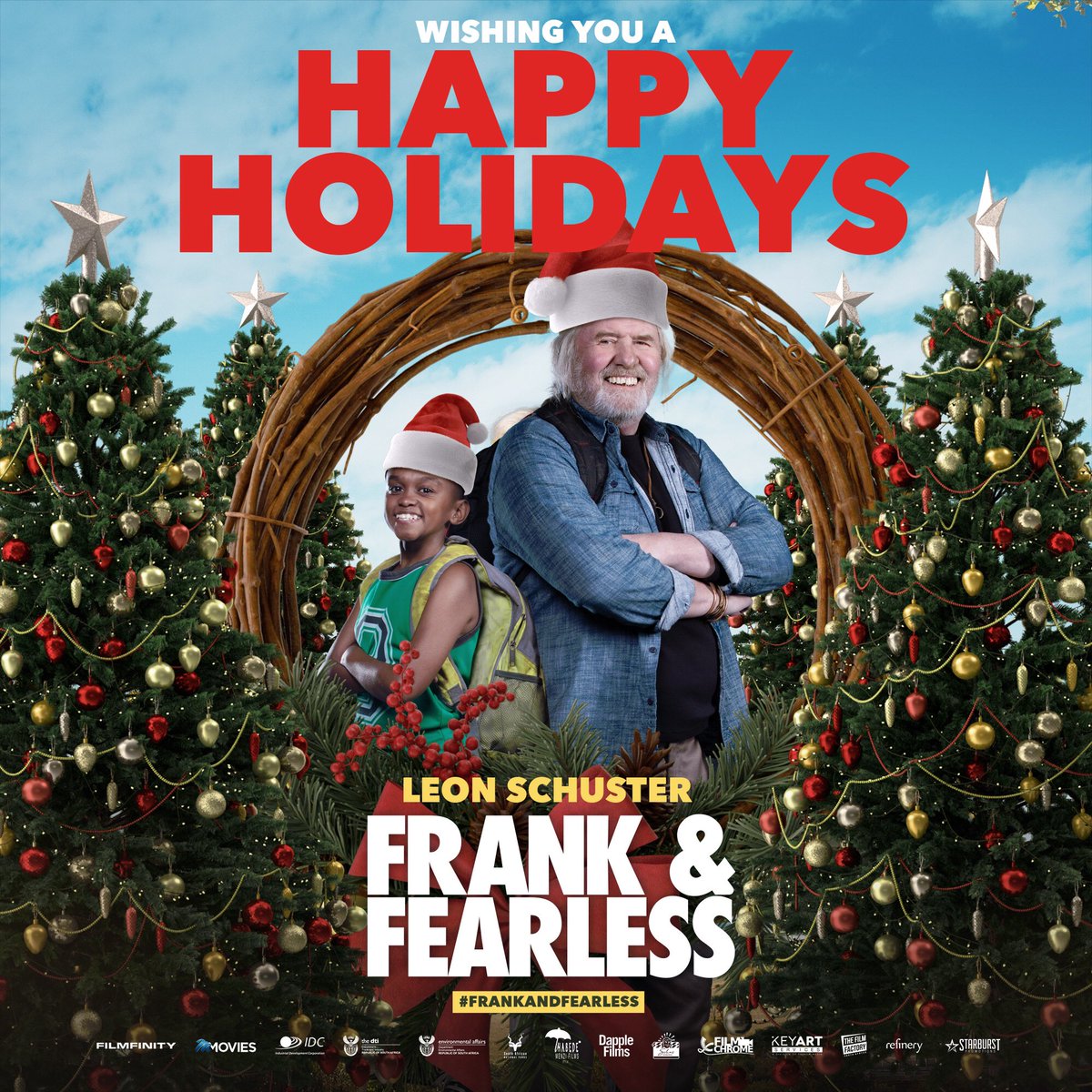 We sure do wish you have been enjoying your Holidays.🥳💫🎁😁 We have few days left till me meet the New Year. Stay safe, be careful on the roads, spread love and we will see you on the other say. 

#FrankandFearless #InCinemas #LeonSchuster