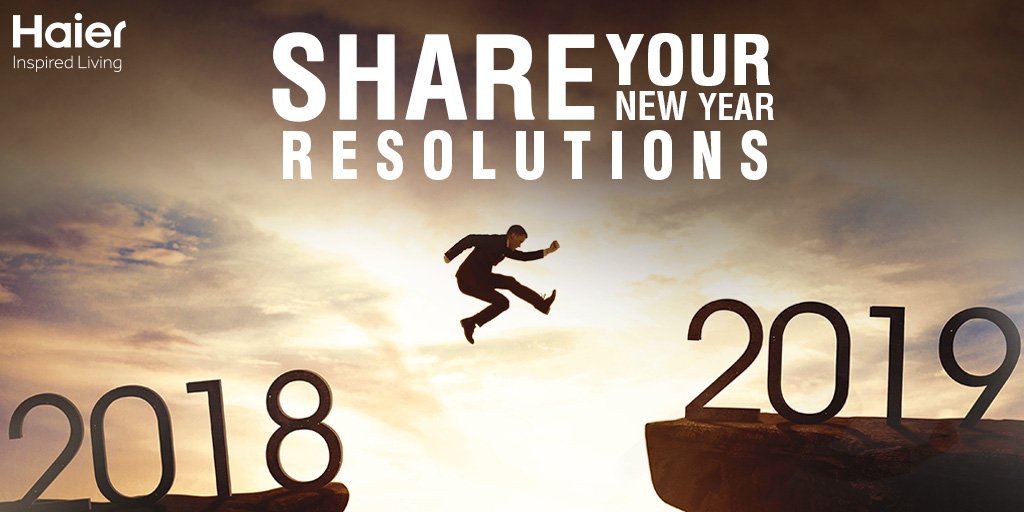 IndiaHaier's tweet image. Last day of 2018 is a day before getting things right in 2019. So as we walk into a new year, why don&apos;t you share your new year resolutions with us in the comment section below? 

#ShareYourResolutions #Haier #InspiredLiving