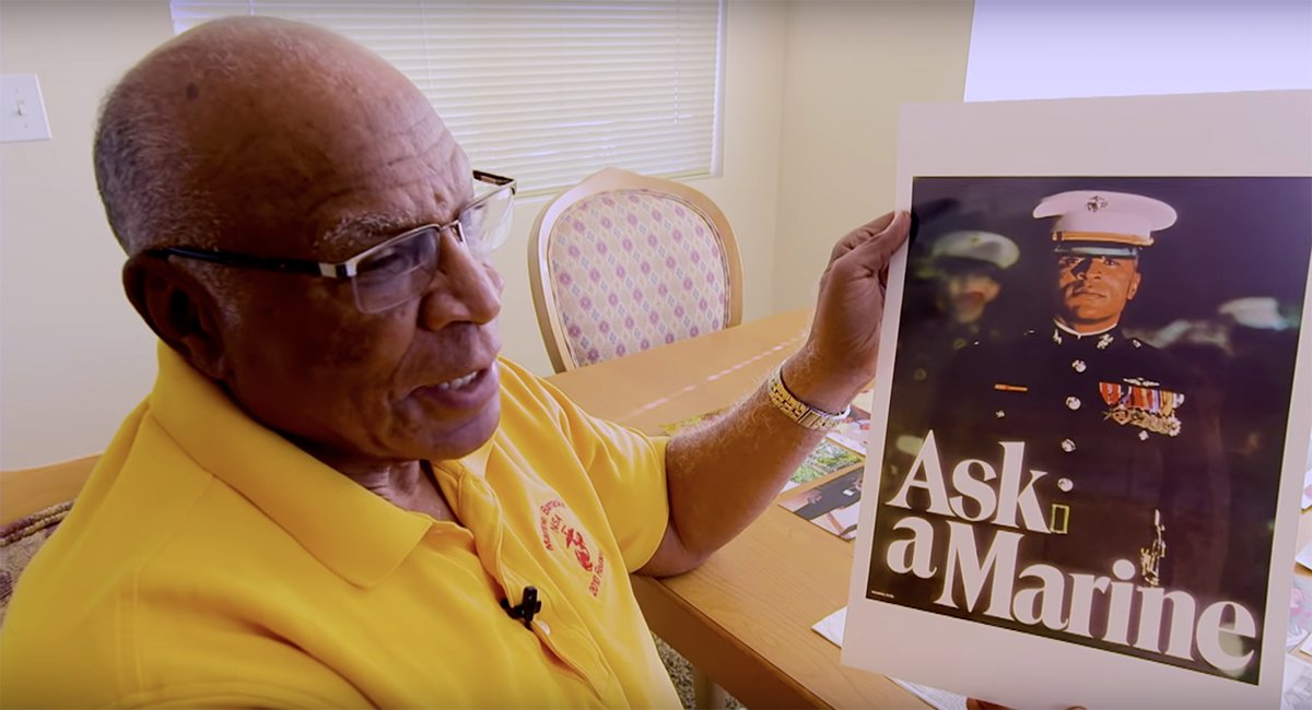 MassMarines's tweet photo. "If I was going to die... I was going to die fighting." —Maj. James Capers The fighting spirit is the common thread tying every Marine to their duty. Marine veteran James Capers tells the story of his victories as a warrior: https://t.co/N506Z4WzLZ https://t.co/y04H7d96Za