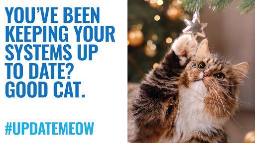 umichTECH's tweet image. Keep the holidays happy by keeping devices up to date. #Updatemeow