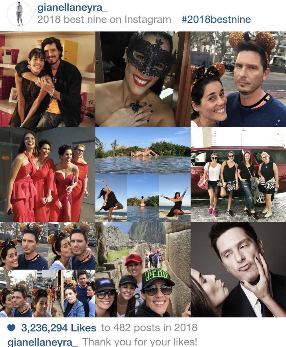 Este 2018 ha sido un año lleno de trabajo, maravillosos momentos en familia, viajes y más, por eso y muchas cosas más (parece canción navideña, no? Ji,ji) quiero agradecerles por estar aquí, por todo el apoyo, el cariño y por eso más de 3 millones de ❤️. #Agradecida #bestnine2018