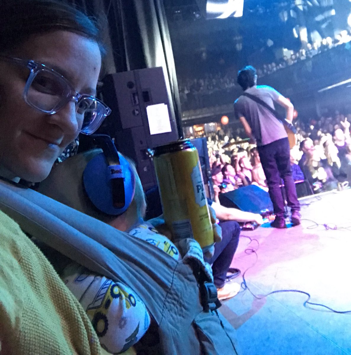 jessekakl's tweet photo. Lido living his best life — sleeping side stage of the @valenciamusic show while his dad and uncs rock out. @UnionTransfer https://t.co/x5dzfhWU6r