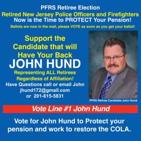 FMBALocal500's tweet photo. Vote for FMBA Local 500 member @Johnhund for PFRS Retiree Trustee!!

https://t.co/1Jp0QtiEmA

#pfrs #njpensions #njfmba #yourvoicewillbeheard #yourvotematters #fmbalocal500 #local500 #Police #firefighters #retirees https://t.co/miBz7pg3wm