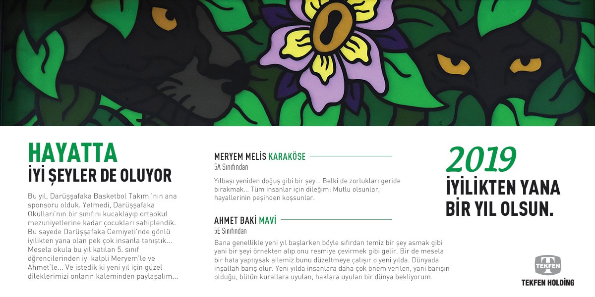 Hayatta iyi şeyler de oluyor! İyiliklerle dolu yeni bir yıl dileriz.