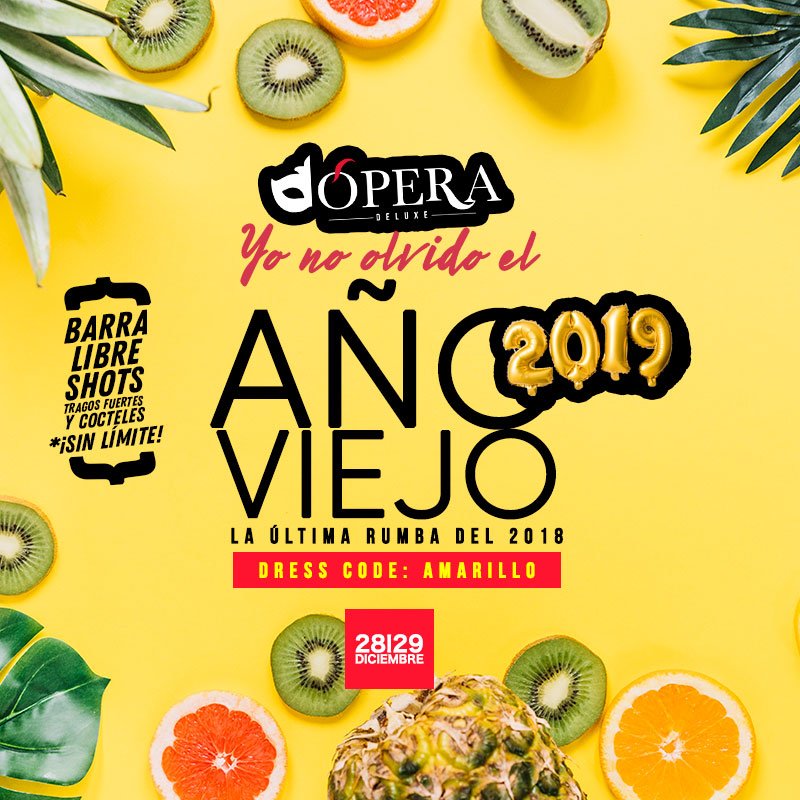 Hoy y mañana despedimos este año en Ópera Deluxe con la mejor rumba de fin de año ¡Reserva ya!