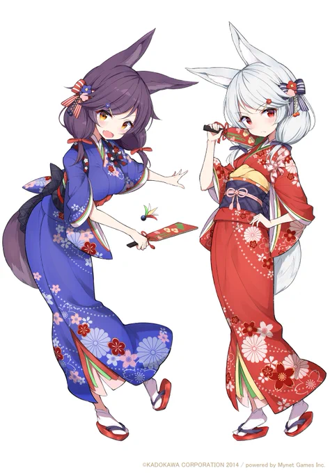 【お仕事情報】「妖怪百姫たん!」よりお正月「蜘蛛丸」「夜叉丸」を描かせていただきました。 #妖怪百姫たん #百姫たん 