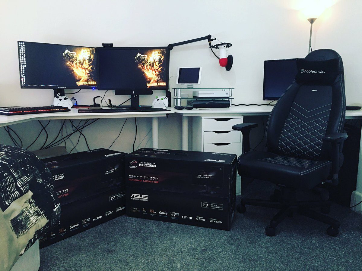 BigSteveGaming's tweet image. Now it’s starting to feel a lot more like Christmas 😉👌🏻👍🏻 #AsusRogSwift #gamingmonitor #165hz #GamingSetup #gamer #livestreamsetup