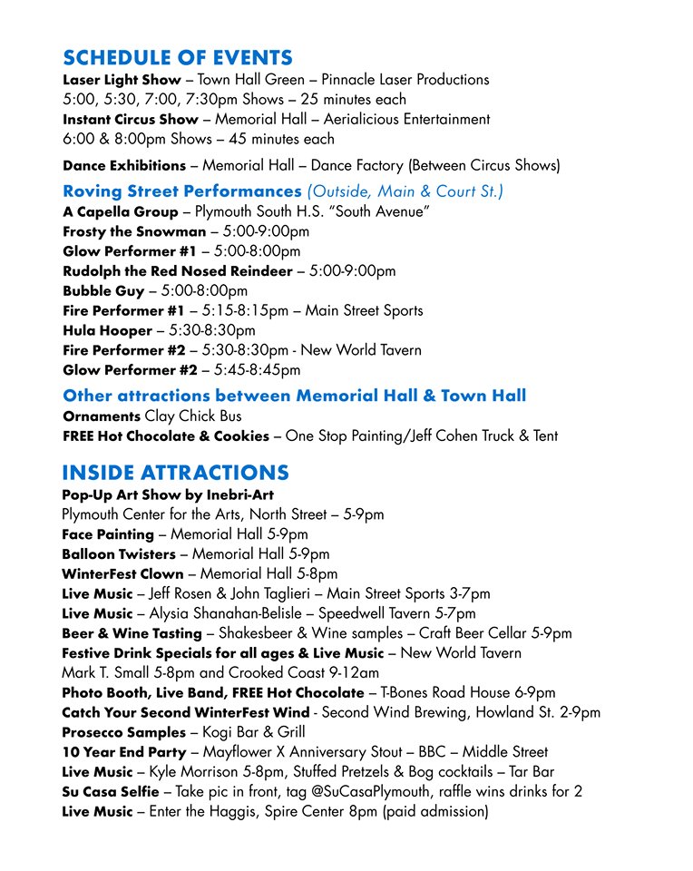Great Weekend ahead!  Plymouth's Winterfest!!  What's your favorite part of Winterfest?? Mine is the Laser Light show! Did you know that the folks that do our light show are the same people that do the light show for first night!!