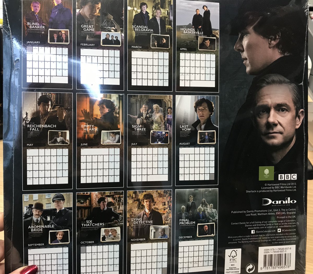 cumberbatchweb's tweet photo. I have 4 #Sherlock &amp; 4 #AvengersInfinityWar calendars to give away courtesy of @CalendarsUK Follow/retweet to win. Open Worldwide. Closes New Years Day https://t.co/5snseRsREO