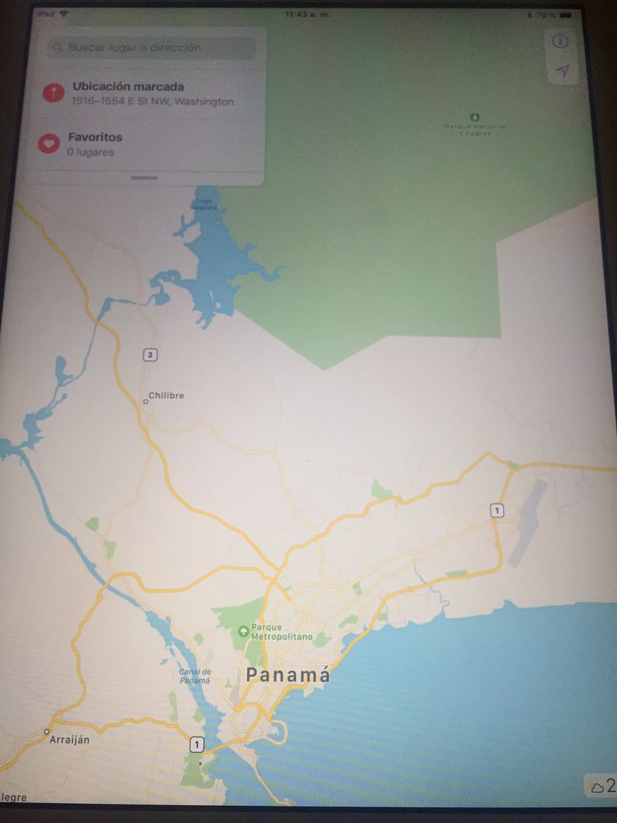 En la aplicación Mapas,  en el Distrito Capital aparecen nuestros parques protegidos Chagres y Metropolitano, pero no así Soberanía y Cruces. Si no se fortalece y evidencia su existencia, simplemente no son siquiera un referente en una herramienta de uso cotidiano como ésta