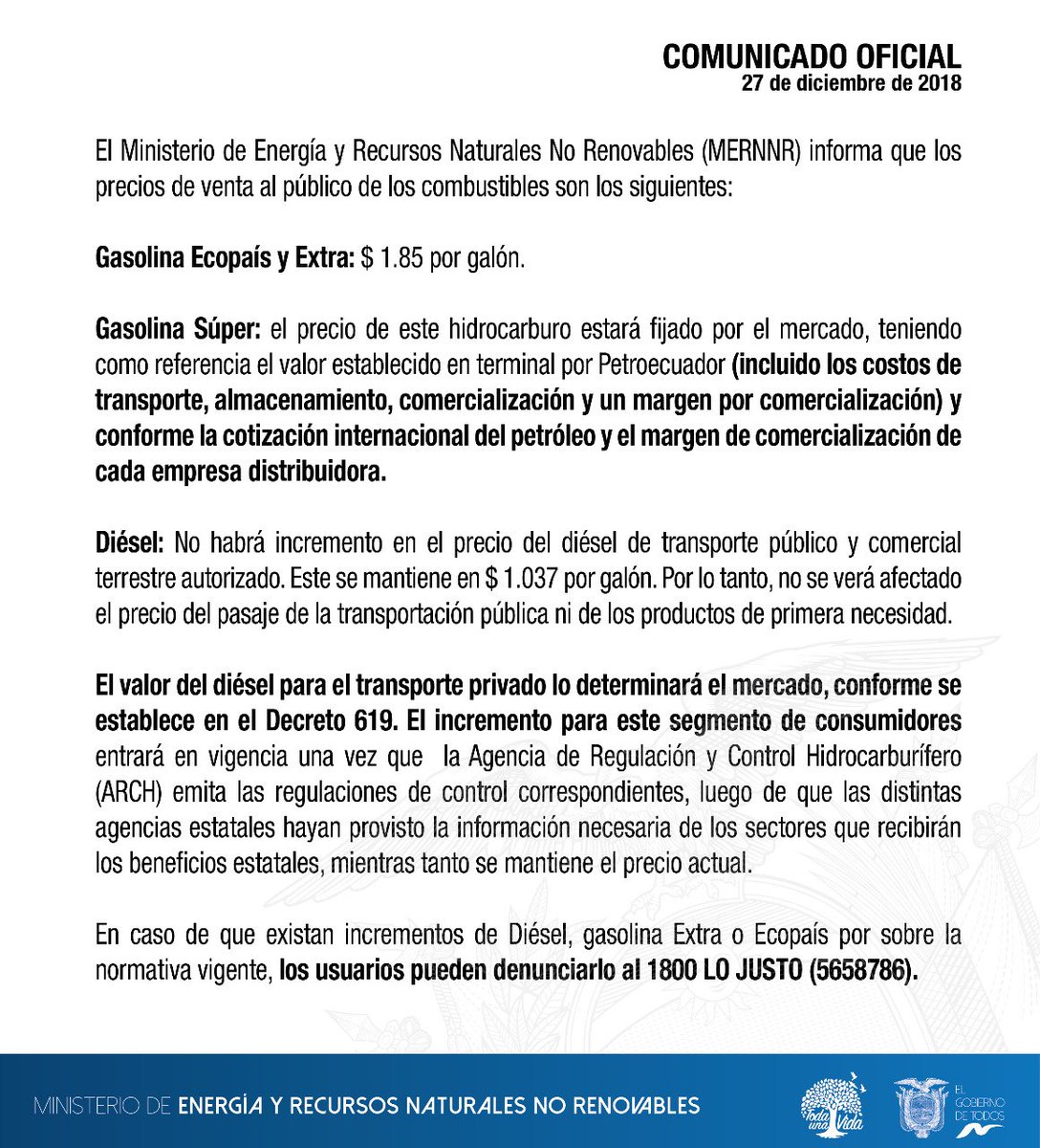 anuncio aumento del precio del diésel