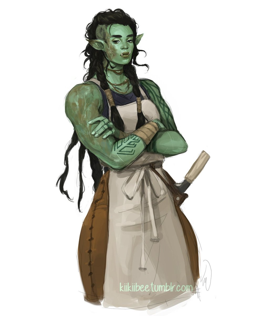 kiiwala on Twitter: "commission of a half-orc barbarian ...