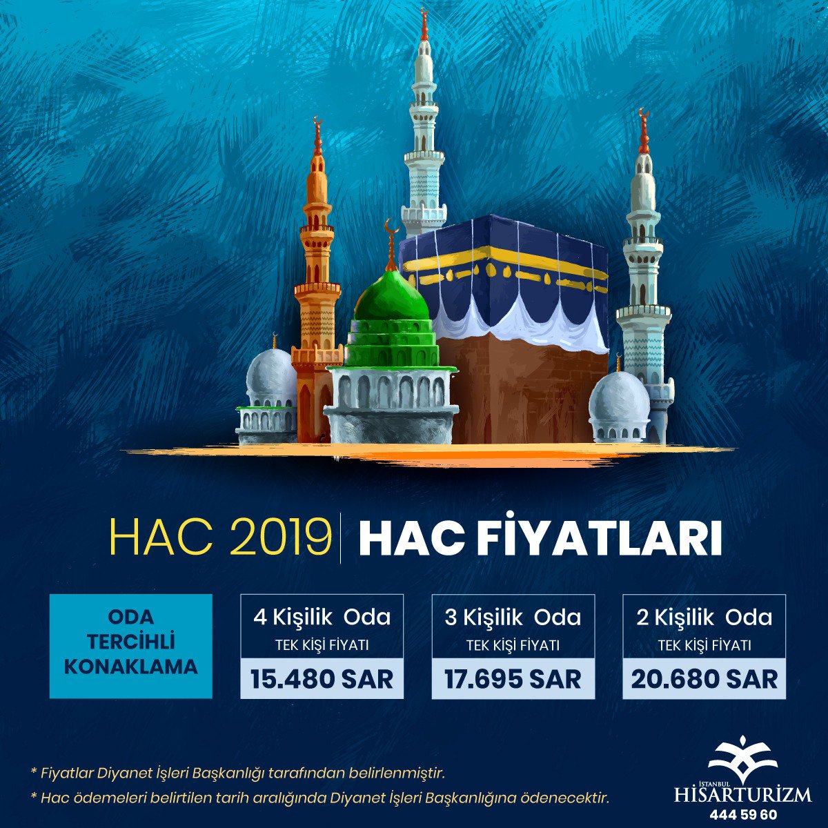 _hisarturizm's tweet photo. 2019 Hac fiyatları açıklandı... #hisarturizm #hac #hac2019 #2019hac #2019hajj #hajj https://t.co/r7fUw1YH8v