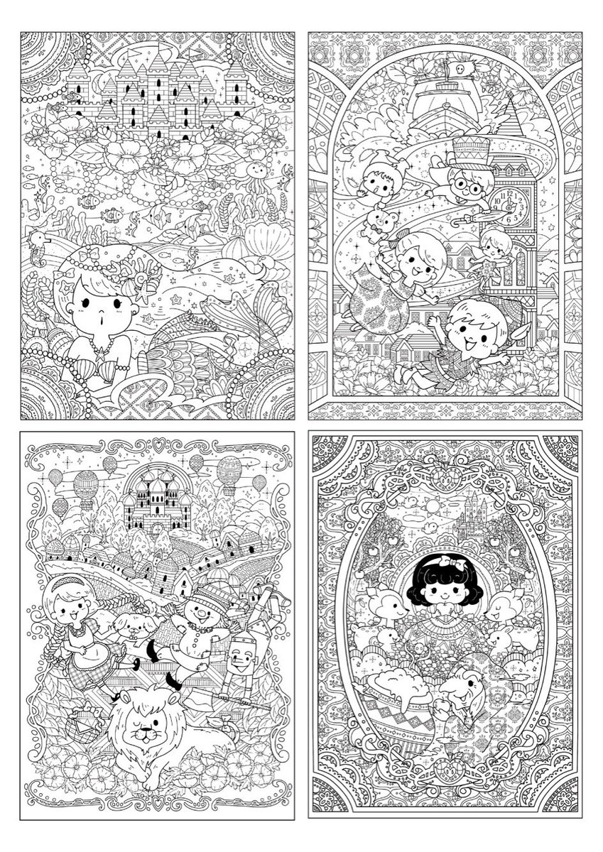 ট ইট র Tokudome 子ども ファミリー向けイラストレーター 一年間 毎月描かせていただいていた塗り絵の童話シリーズ 今月で全種類 揃いました 実際に塗り絵をしてくださっている方もいて嬉しかったです 一年間ありがとうございました 全12種類下記より