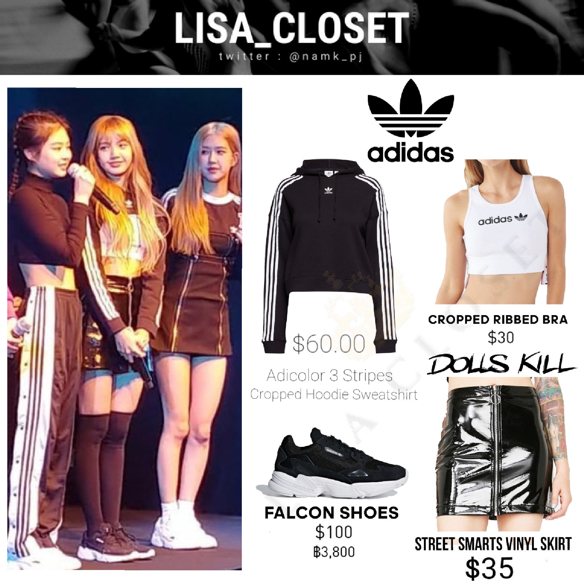 on X 181228 Adidas Event 2 000 Bra top 1 000 1 200 3 800 8 000 LISA BLACKPINK LISA CLOSET ygofficialblink https t CPmyixVB2I X