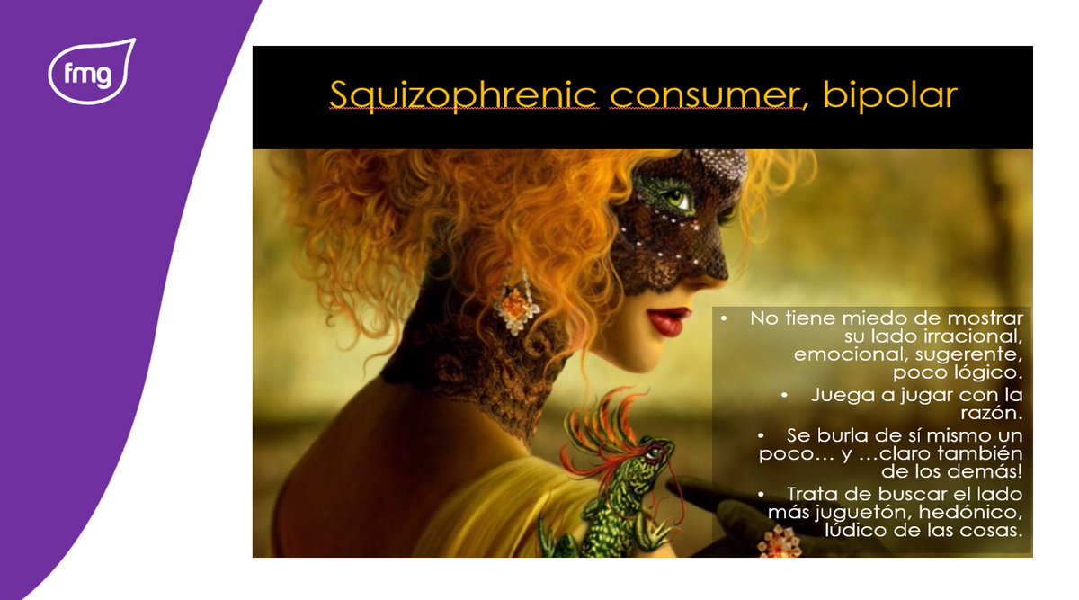 FmgTrends's tweet photo. El consumer de perfil "bipolar", es aquel que no tiene miedo de mostrar su lado irracional, juega con la razón, se burla de los demás y de sí mismo, y trata de buscar el lado hedónico y lúdico de las cosas. #marketresearchperu #estudiodemercadosperu https://t.co/ecI7tZNbUB