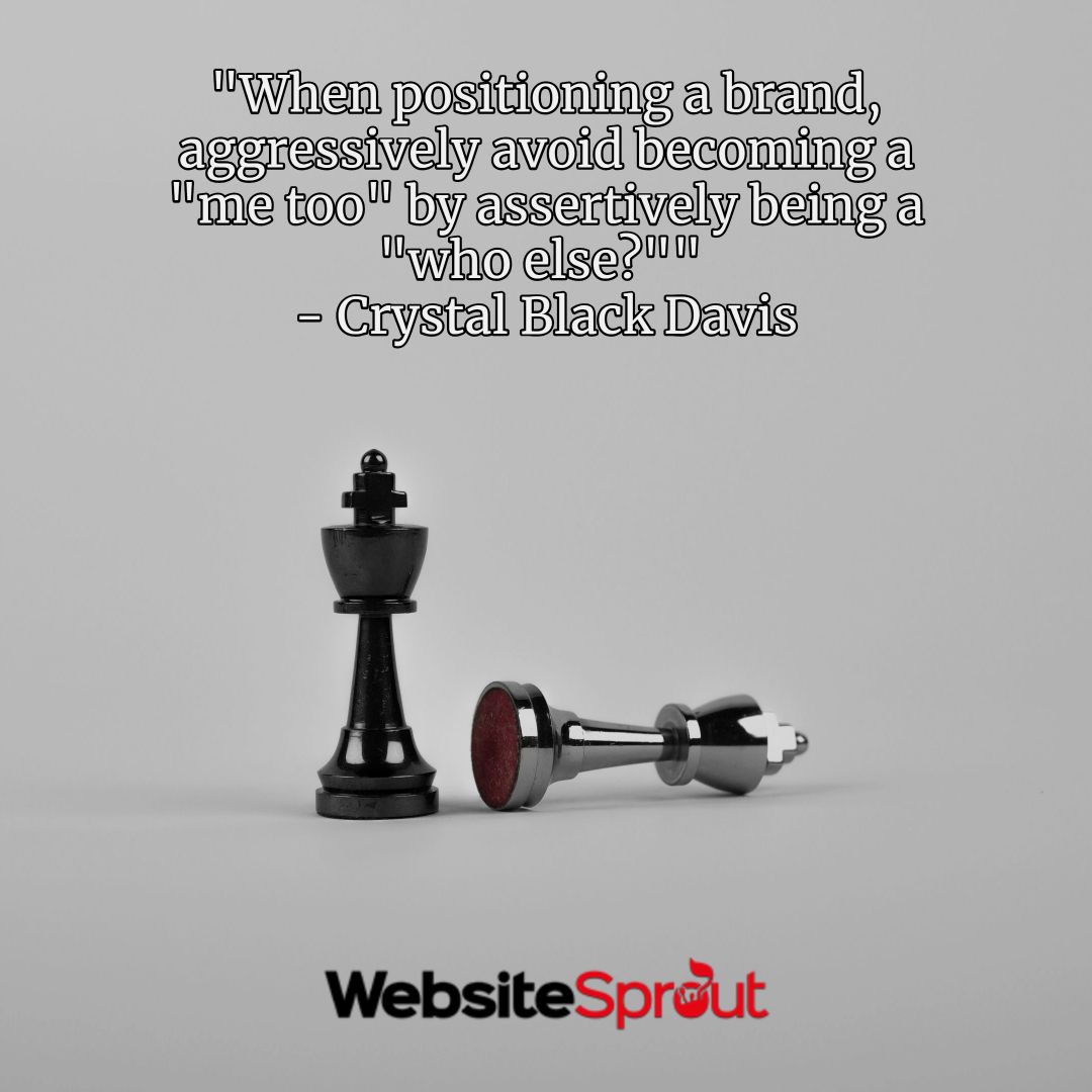 "When positioning a brand, aggressively avoid becoming a "me too" by assertively being a "who else?" - Crystal Black Davis 

buff.ly/2Gcbqvq

#branding #marketing #commerce #seo