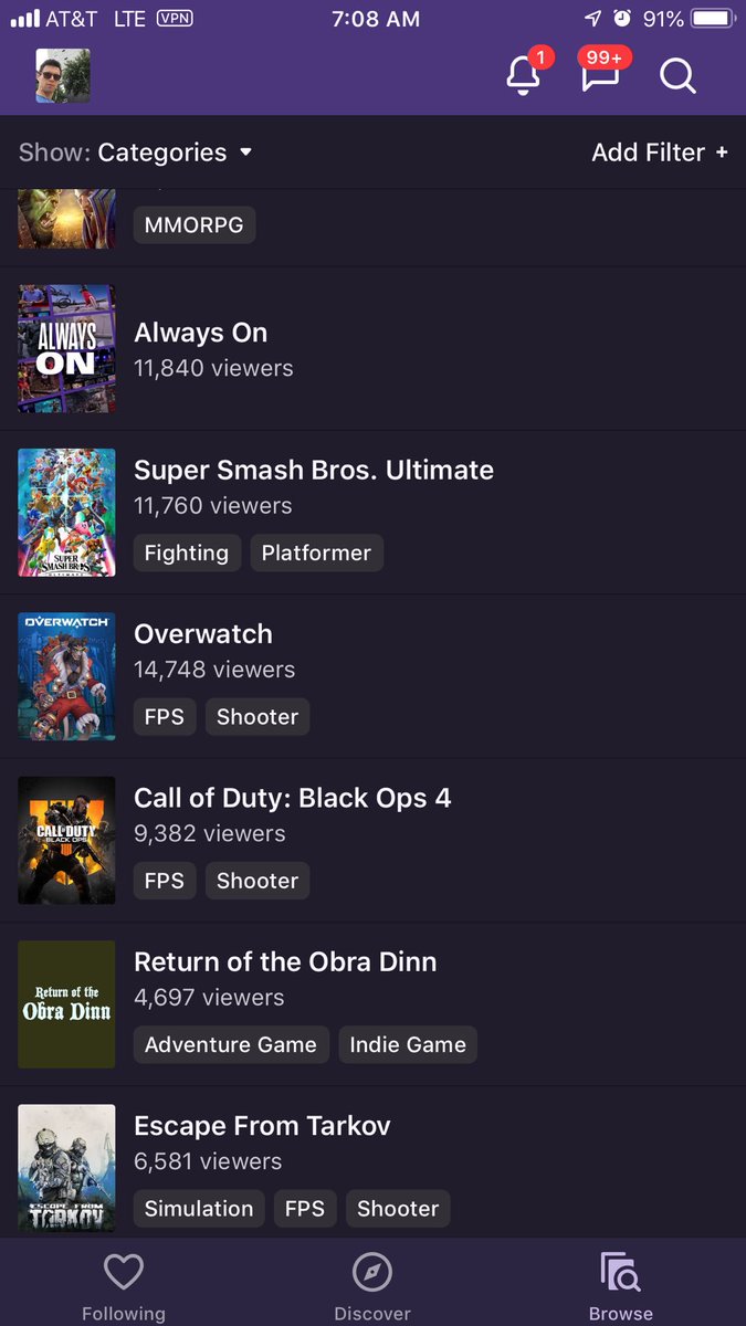 FIFA19_'s tweet photo. @EASPORTSFIFA you guys are under @RuneScape on @Twitch @EACoreySA @EA_GZaro .. 3rd page. There is something that needs fixing. @aa9skillz @nick28t @RunTheFUTMarket https://t.co/dSVg3tmhSo