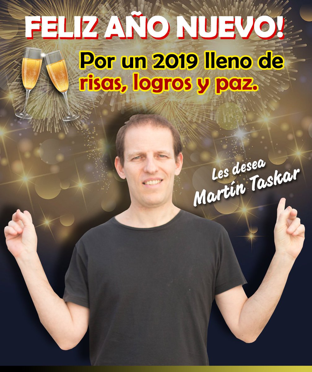 HumorTaskar's tweet image. A todos mis lectores, colegas, editores y amigos: Muchas felicidades! Por un gran 2019, con salud, paz. amor, alegrías... ¡y mucha lectura!