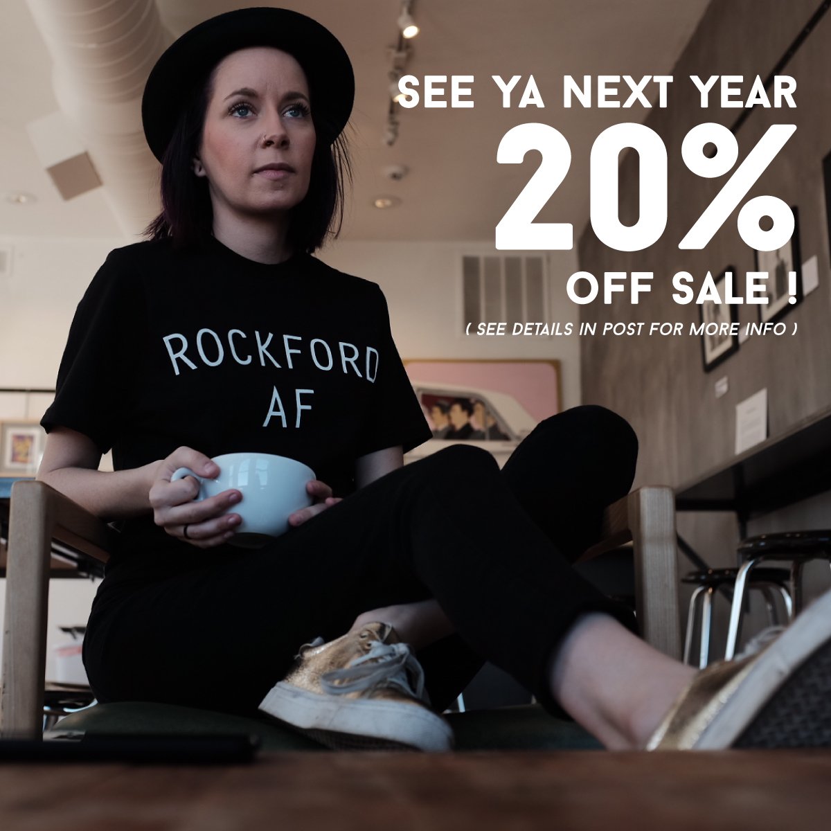 2 more OPEN days of the year ! so we're here to give ya 20% off your purchase ! ( exclusions apply, see IG for deets )
ONLINE ( code BYE2018 ) &amp; IN STORE 
* will not be combined with exchanges &amp; we do not price adjust from previous purchases, only applies to new transactions *