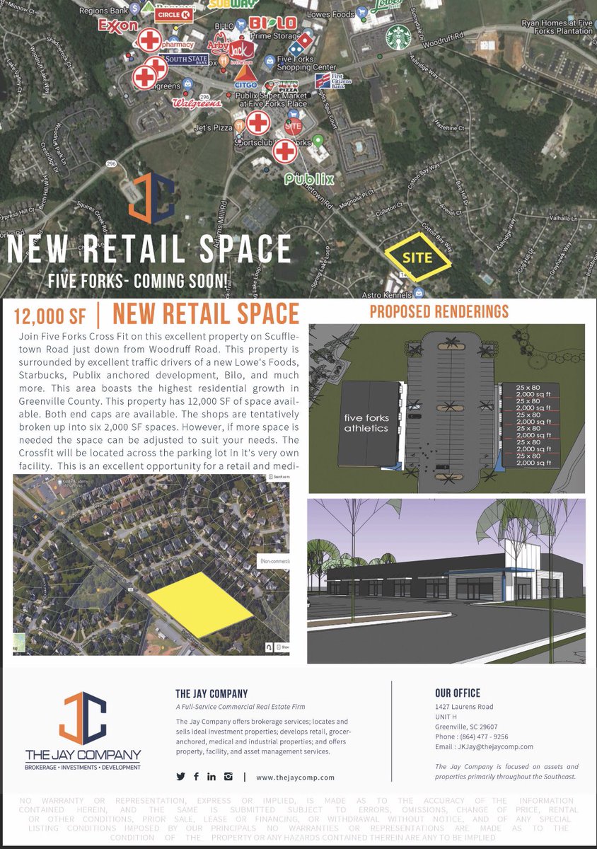 NEW RETAIL SPACE COMING SOON TO FIVE FORKS 

Join Five Forks Cross Fit on this excellent property! JKJay@TheJayComp.com