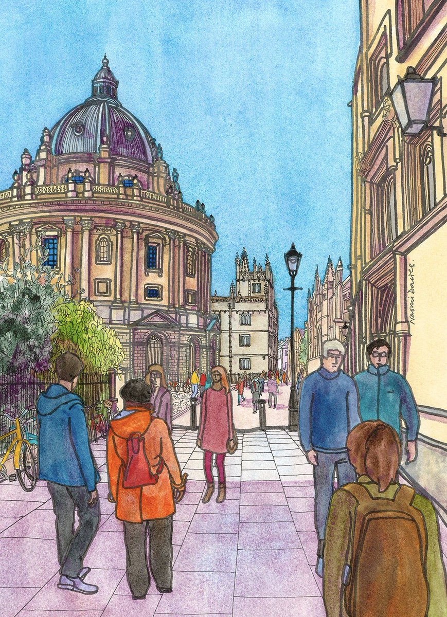 naomidaviesart's tweet photo. A new watercolour painting. "Radcliffe Camera" - available as a limited edition print. 
@HertfordCollege @UniofOxford @OxfordUnion @VisitOxford @BBCOxford @TheRealRadCam @bodleianlibs https://t.co/dGqg6u41jQ