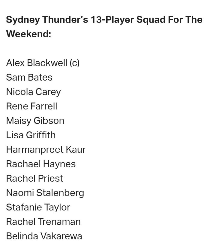 13Ranny_tweets's tweet photo. Official squads for tomorrow's double header of #WBBL04 

#PSWvSTW
&amp;
#MRWvMSW https://t.co/VfthtYlSD0
