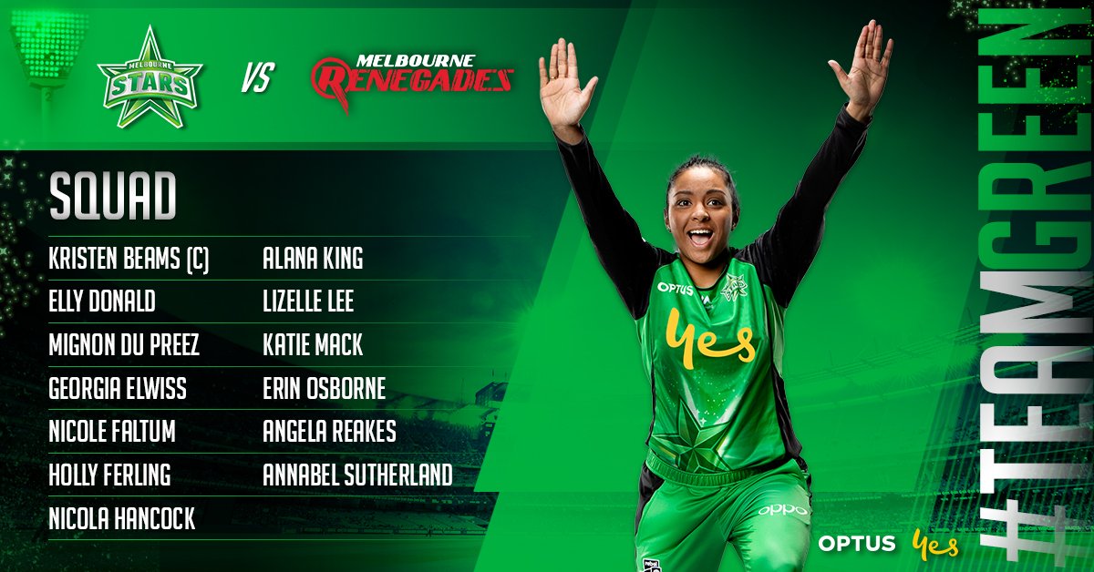 13Ranny_tweets's tweet photo. Official squads for tomorrow's double header of #WBBL04 

#PSWvSTW
&amp;
#MRWvMSW https://t.co/VfthtYlSD0