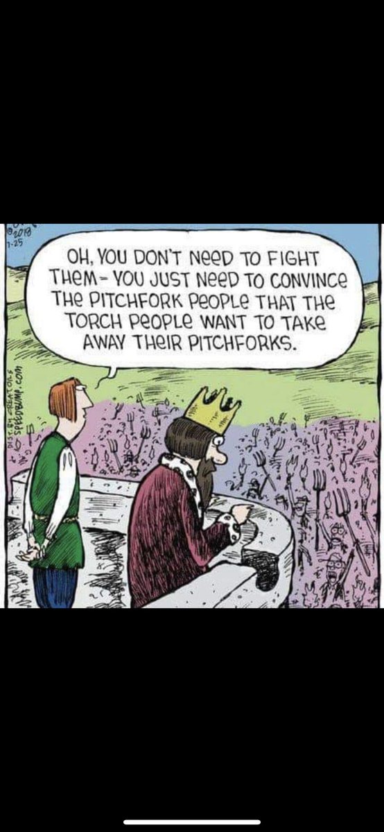 LawAbidingHuman's tweet image. Pitchfork people/Torch People - Black people /White people - Christians/Muslims - LeftWing/RightWing - Male/Female #BreadAndCircus #TheMediaIsTheirWeapon