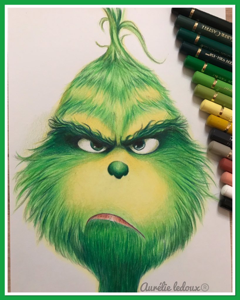 #leGrinch réalisé aux @FaberCastell #polychromos  format A5

🎄Bonnes fêtes de fin d’année 🎄

#art #aurelieledoux #fabercastell #filmanimation #Grinch #grinchmovies