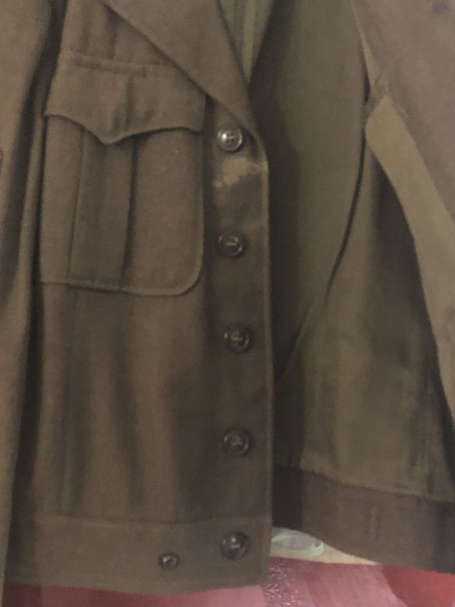 treasure_found's tweet photo. A little more interesting info on the M44 “Ike” jacket I am selling. Ike Jackets were designed by GEN. Dwight “Ike” Eisenhower’s and was an official uniform from 1948 until 1960 when they were completely phased out. #ikejacket #WW2 #WWII #uniform #vintage #history #historic #Army https://t.co/u5EeF1LRTj