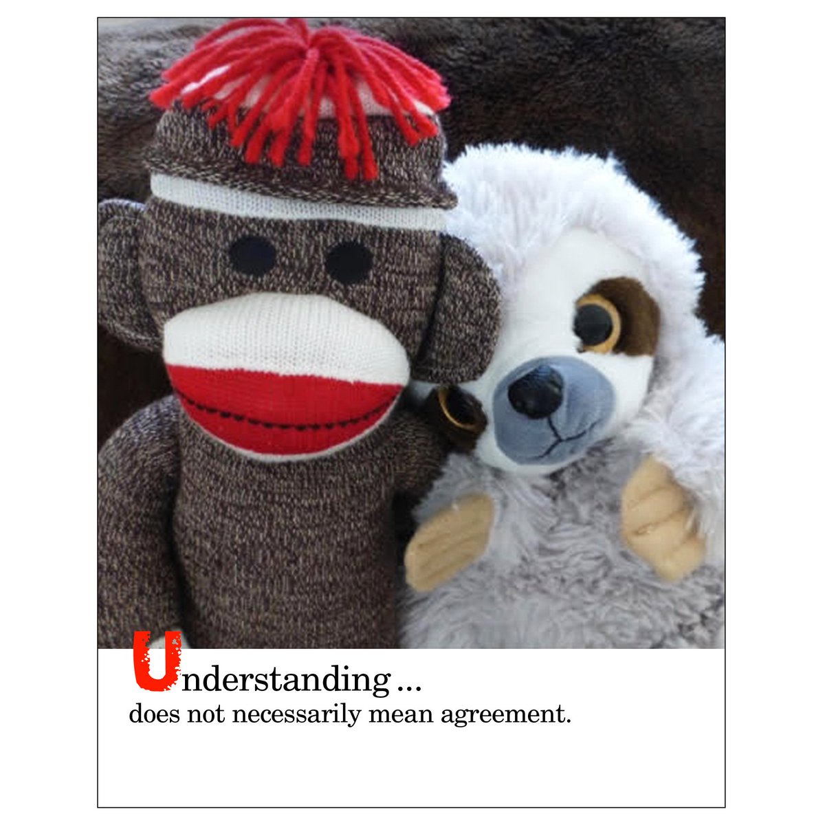SezSock's tweet photo. Thought for today. #sockmonkey #sockmonkeysez #motivation #inspiration #wisewords #wordstoliveby #wordsofwisdom #lifequotes #foodforthought #wisemonkey #monkeywisdom #understanding #youdontneedtoagree #firstlisten #berespectful #seethingsfromtheirperspective #agreetodisagree https://t.co/DBSvDEPL3l