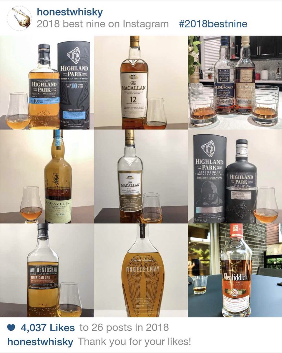 My 🔝 9️⃣ social media posts from 2️⃣0️⃣1️⃣8️⃣! Can’t wait to get into 2019 and the cool stuff it got cooking! Happy new year to everyone!#honestwhisky #whiskygram #singlemalt #topnine2018 #dramtastic