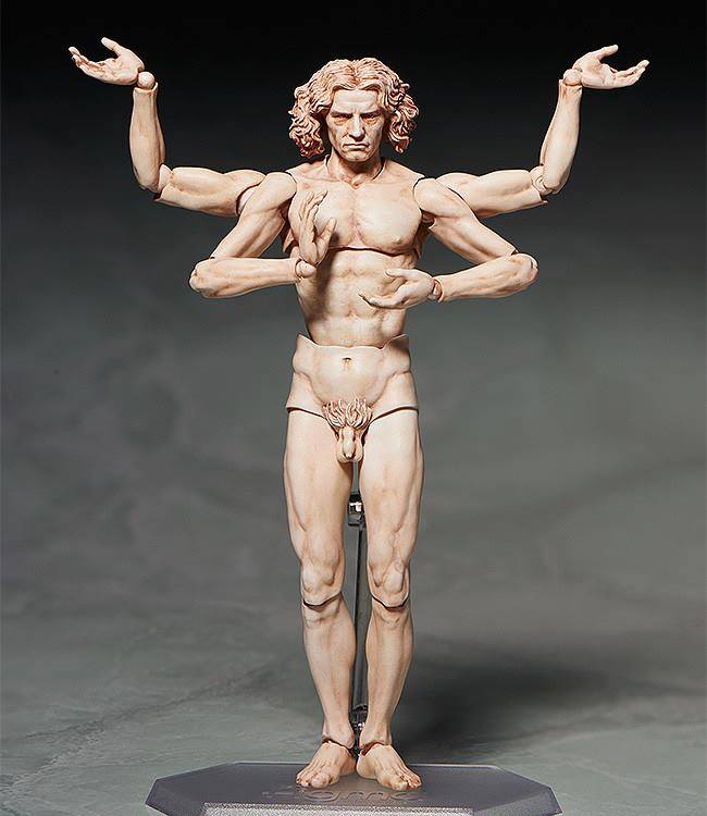 RevistaPICNIC's tweet photo. El hombre de Vitruvio, obra de Leonardo Da Vinci, ha sido convertido en figura tridimensional por la compañía de juguetes #Figma.
El modelo conserva gran semejanza con la obra original, por lo que incluye partes extras de brazos, piernas y del pecho. https://t.co/t1SUe1ZlmK