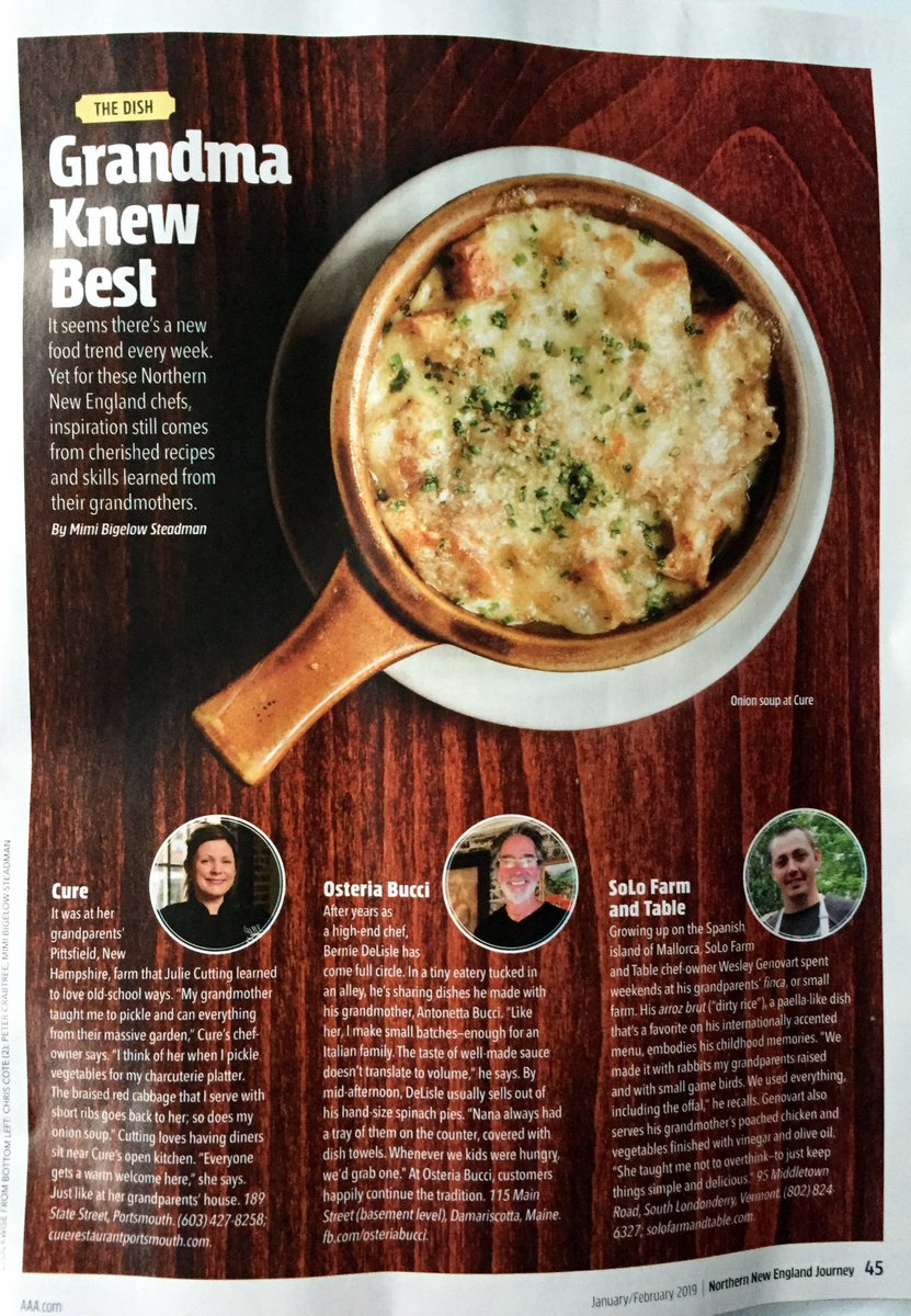 DinanElizabeth's tweet image. New @AAA_Travel mag highlights this Portsmouth chef and her onion soup